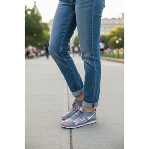 Nike Free TR Focus Flyknit Womens Grey Crimson Training Shoes 833410-006 Size 10